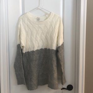 A New Day NWT cream/gray sweater